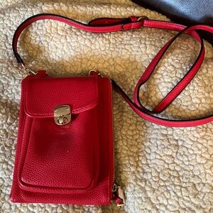 Red Leather Crossbody Bag